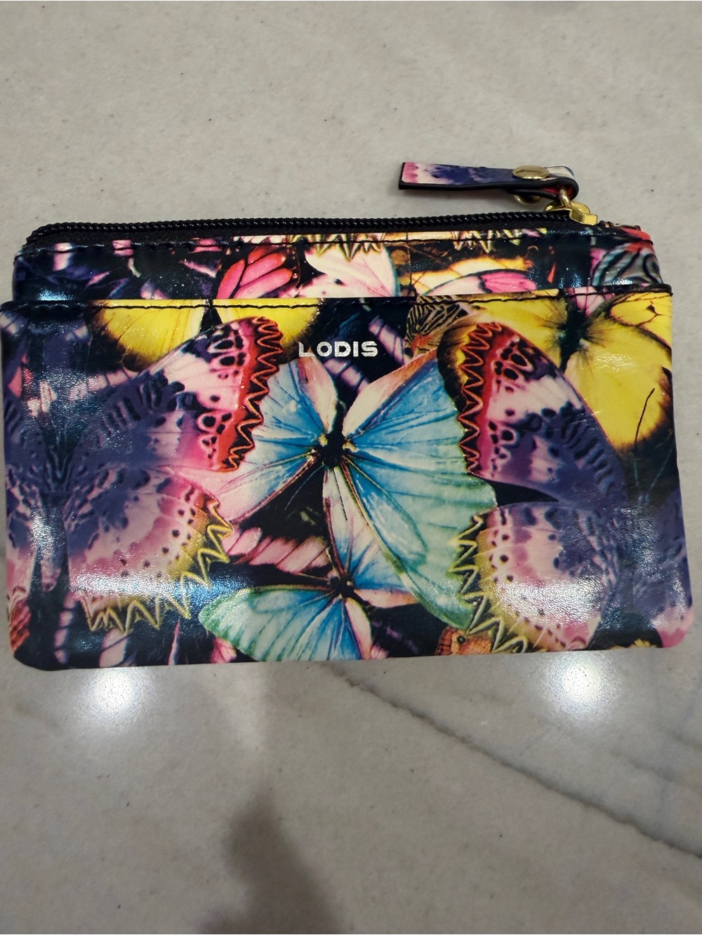 LODIS Multicolor Butterfly Wristlet Pouch and Coin Purse NWOT - Picture 7 of 11